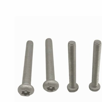 6-32x1/2" टैम्पर प्रूफ सुरक्षा मशीन स्क्रू बटन 6 लोब टॉर्क्स सेंटर पिन हेड