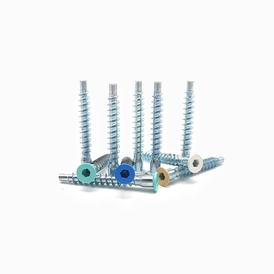 काउंटरसंक वुडन कैबिनेट स्क्रू स्व-टैपिंग 2.9mm M6*50 M7*28 फ्लैट हेड हेक्सागोनल स्व-टैपिंग स्क्रू