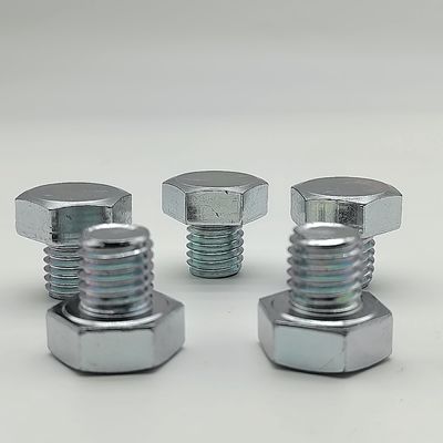 भारी मशीनरी और निर्माण के लिए उच्च शक्ति वाले हेक्स हेड बोल्ट थोक या छोटे पैकों में सादे फिनिश हार्डवेयर