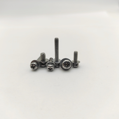 लॉक वाशर के साथ फिलिप्स पैन हेड स्क्रू जिंक प्लेटेड M4-M12