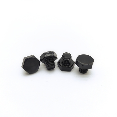 M8x1.25mm स्टेनलेस स्टील हेक्स बोल्ट 12.3mm ब्लैक इलेक्ट्रोप्लाटेड