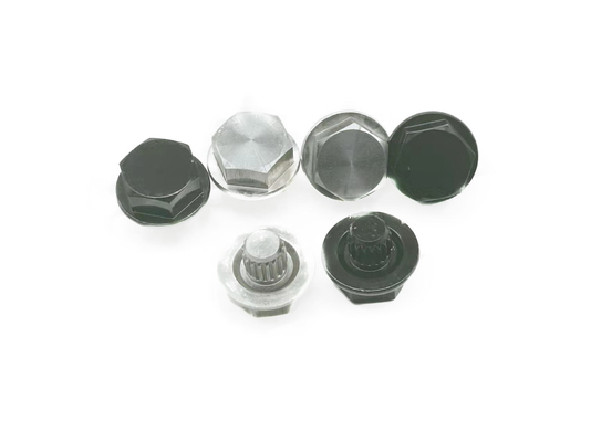 SUS304 क्रोम व्हील रिवेट्स 3.25g वजन, व्हील रिवेट्स ब्लैक HEX12.5x13.2