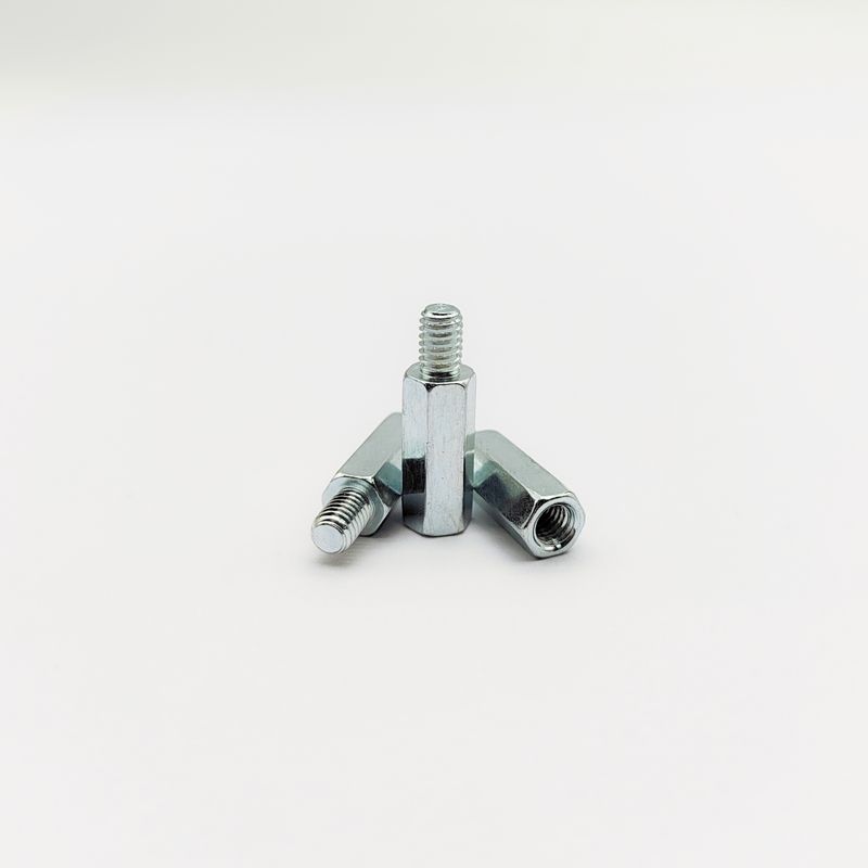 भारी शुल्क पुरुष-महिला हेक्स स्टैंडऑफ़ स्क्रू - औद्योगिक ग्रेड - नीला-जस्ता चढ़ाया हुआ - M4 से M10