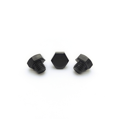 M8x1.25mm स्टेनलेस स्टील हेक्स बोल्ट 12.3mm ब्लैक इलेक्ट्रोप्लाटेड